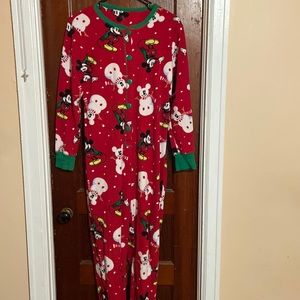 Disney Winter Themed Micky Footsie Pajamas